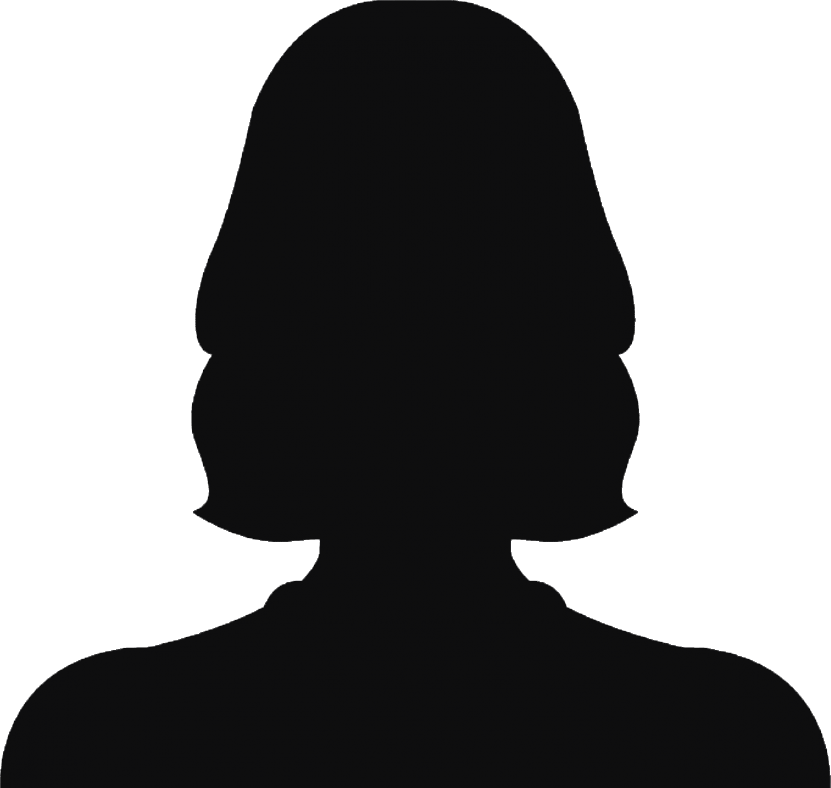 silhouette of womans head